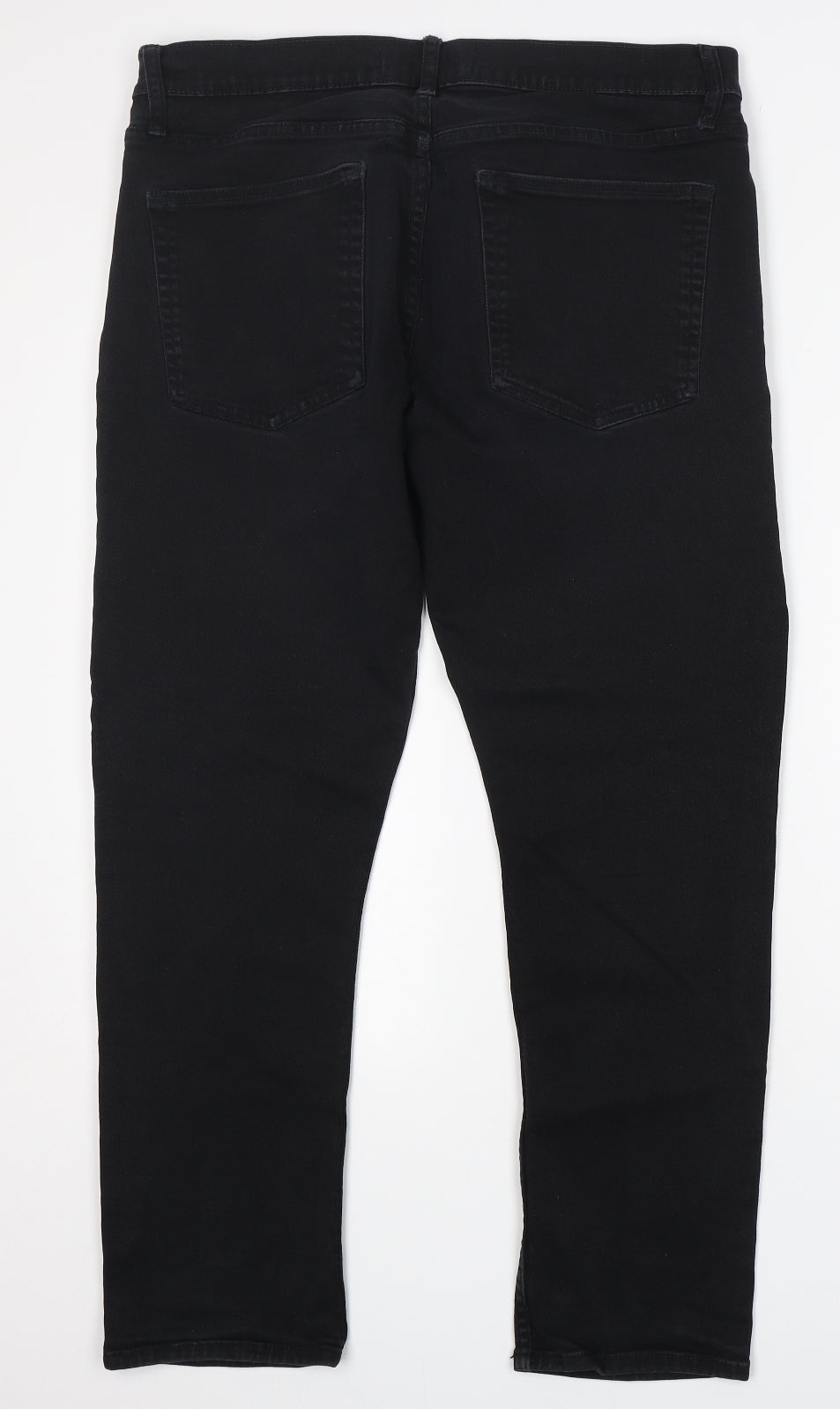 George Mens Black  Cotton Skinny Jeans Size 38 L29 in Regular
