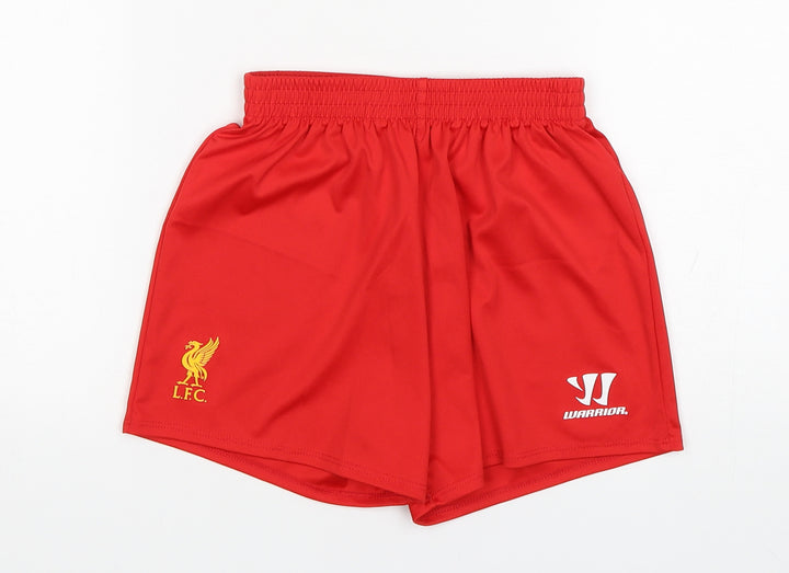 warrior  Boys Red  Polyester Sweat Shorts Size 6-7 Years  Regular
