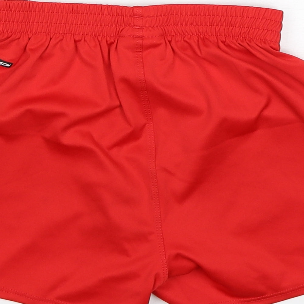 warrior  Boys Red  Polyester Sweat Shorts Size 6-7 Years  Regular