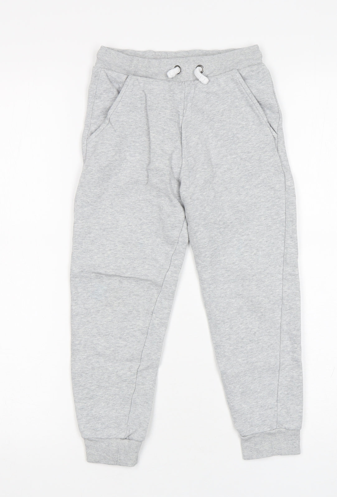 M&S Boys Grey  Cotton Sweatpants Trousers Size 6-7 Years  Regular