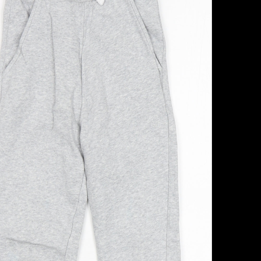 M&S Boys Grey  Cotton Sweatpants Trousers Size 6-7 Years  Regular