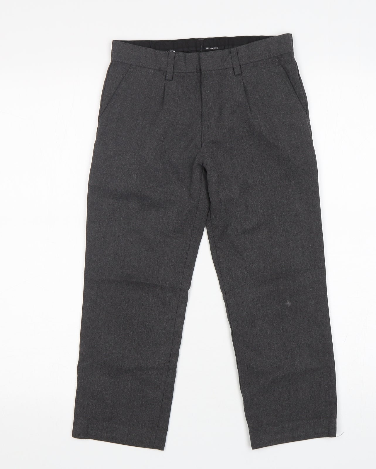 M&S Boys Grey  Polyester Dress Pants Trousers Size 6-7 Years  Regular