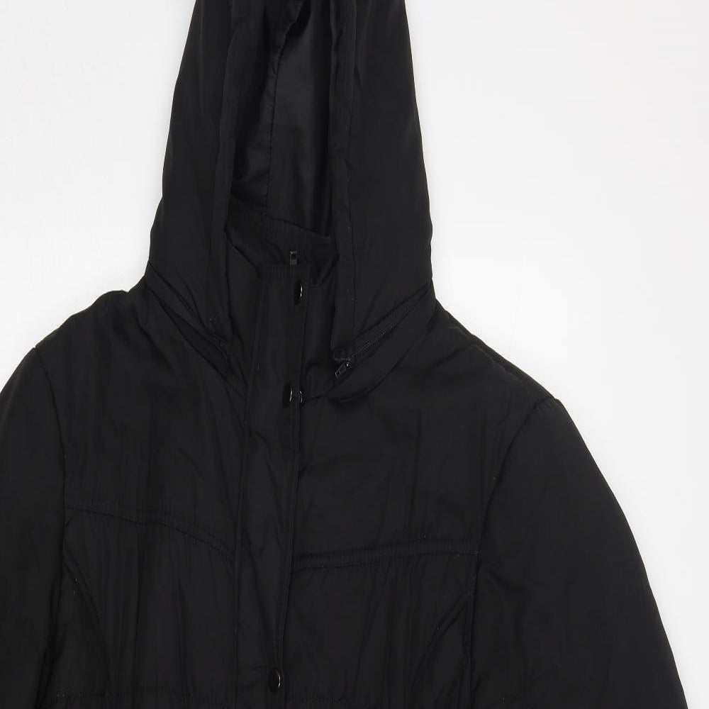 St Bernard Womens Black   Rain Coat Coat Size 20