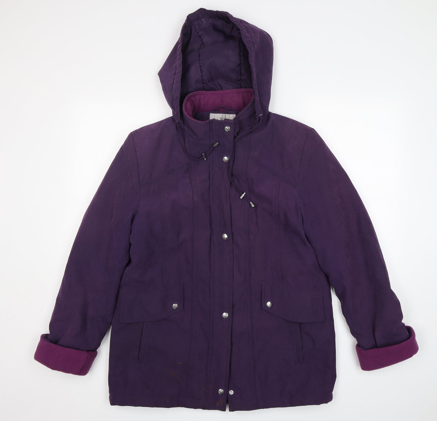 EWM Womens Purple   Parka Coat Size 12