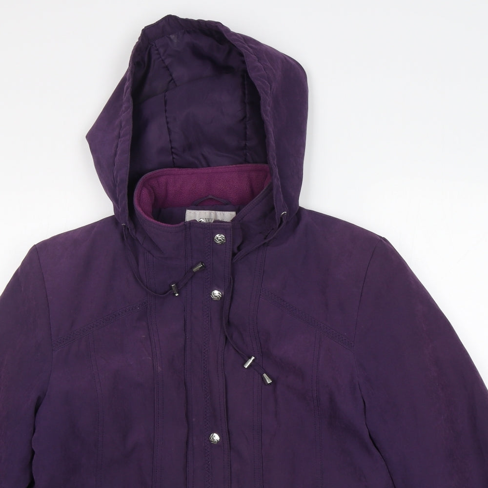 EWM Womens Purple   Parka Coat Size 12