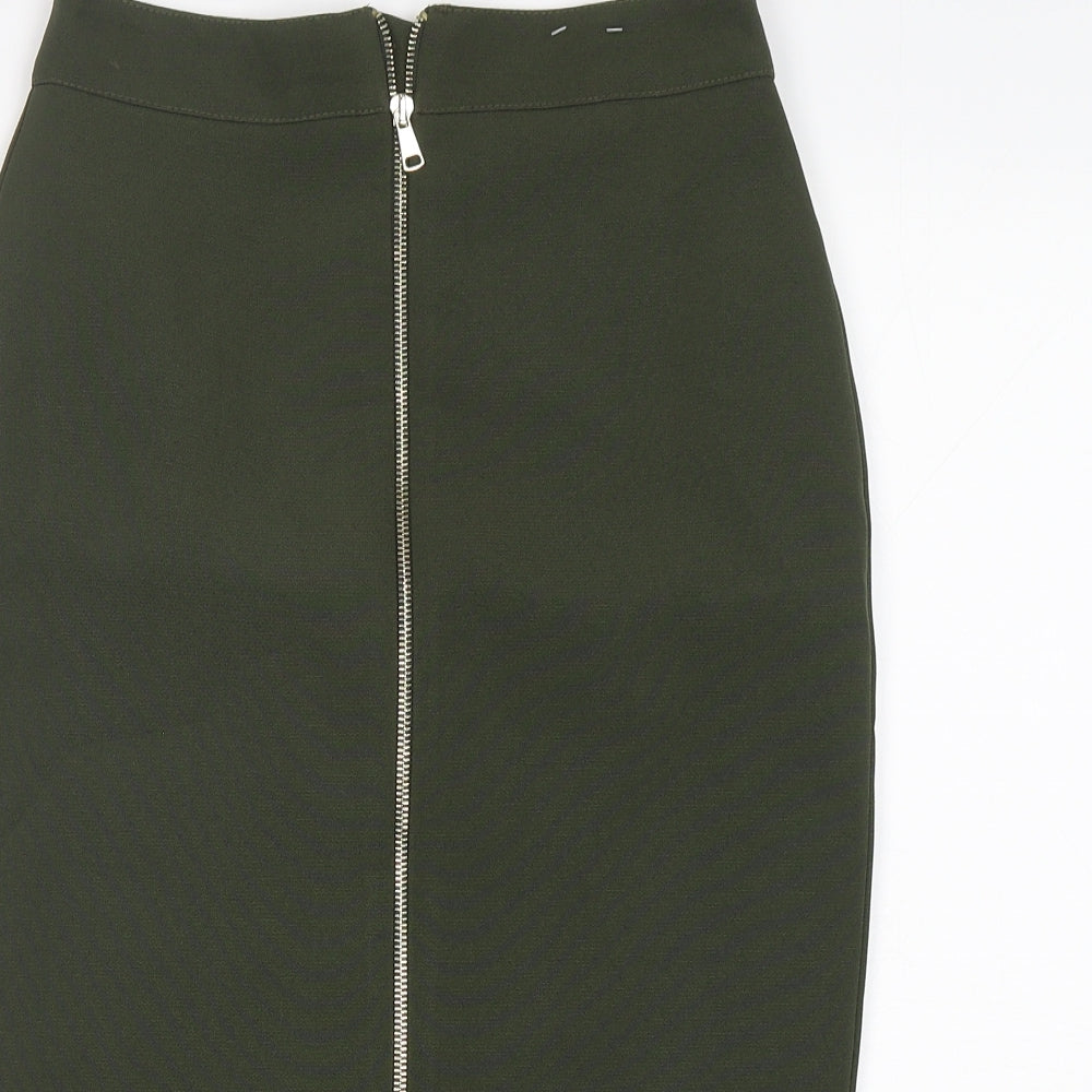 F&F Womens Green  Polyester Peasant Skirt Size 6