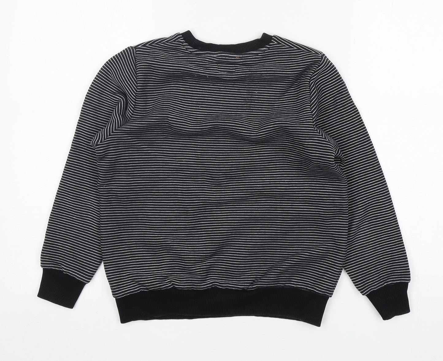 NEXT Boys Multicoloured Round Neck Striped Cotton Pullover Jumper Size 9 Years