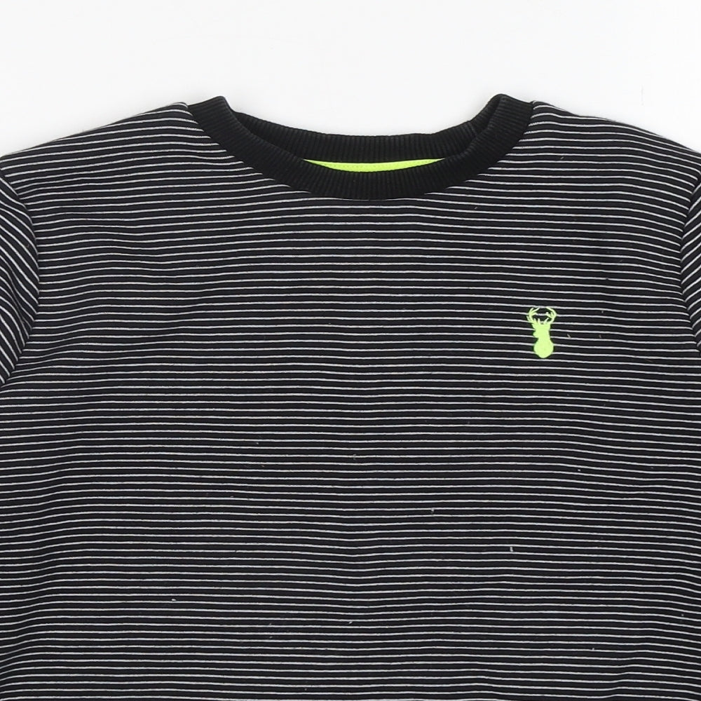 NEXT Boys Multicoloured Round Neck Striped Cotton Pullover Jumper Size 9 Years