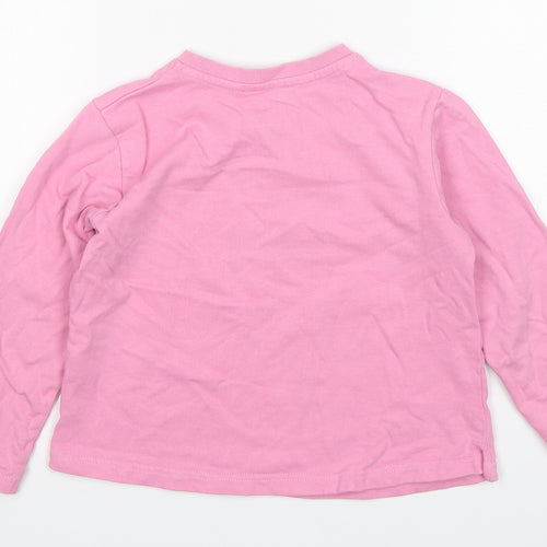 Blue Seven Girls Pink  Cotton Pullover Sweatshirt Size 7 Years