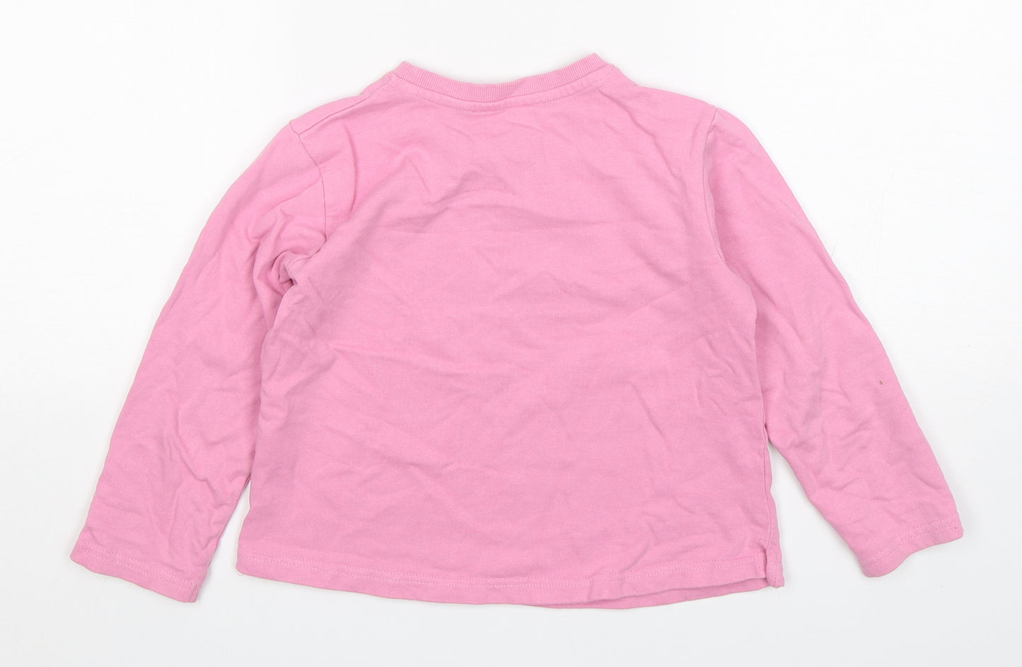 Blue Seven Girls Pink  Cotton Pullover Sweatshirt Size 7 Years