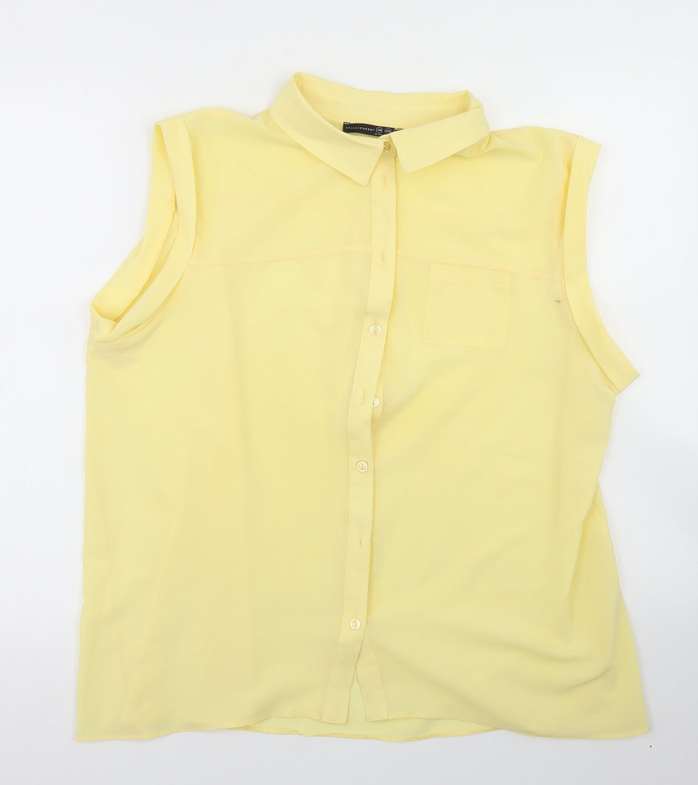 Atmosphere Womens Yellow  Polyacrylate Fibre Basic Blouse Size 20 Collared