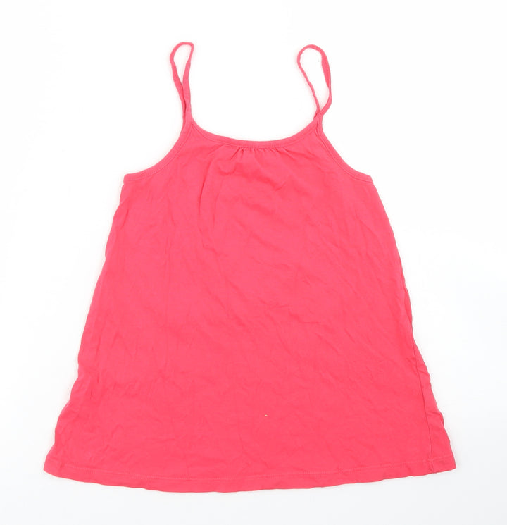 La Redoute Girls Pink  Cotton Camisole T-Shirt Size 10 Years Round Neck