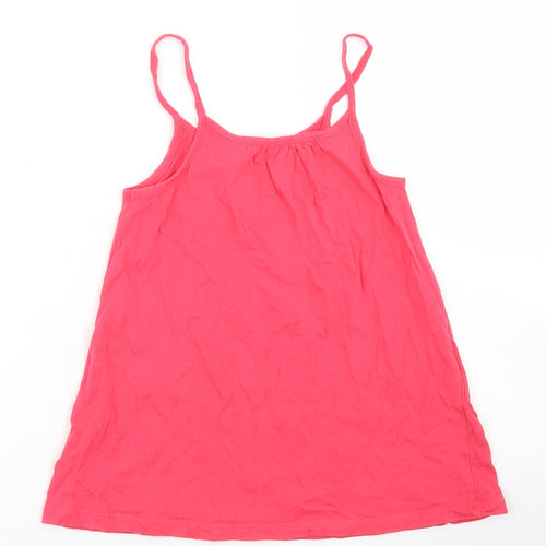 La Redoute Girls Pink  Cotton Camisole T-Shirt Size 10 Years Round Neck