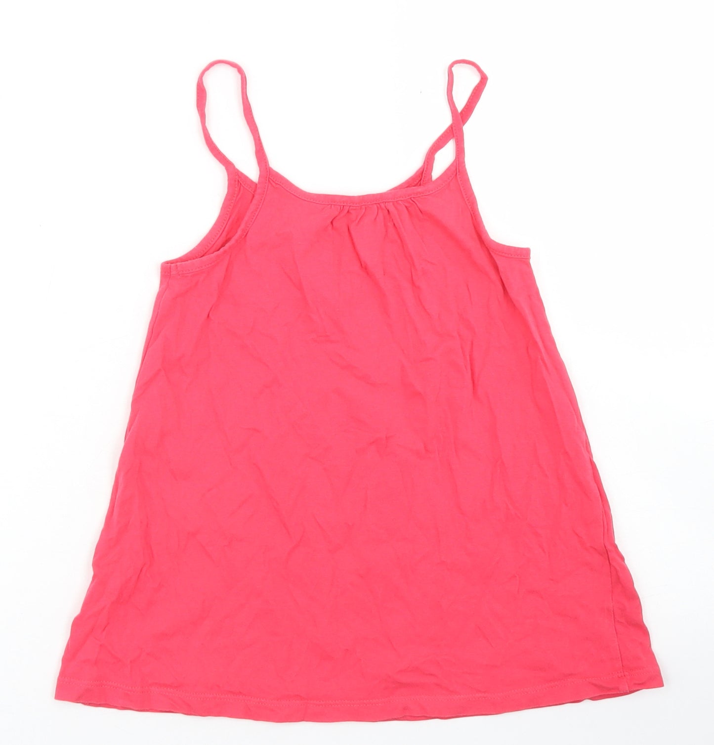 La Redoute Girls Pink  Cotton Camisole T-Shirt Size 10 Years Round Neck