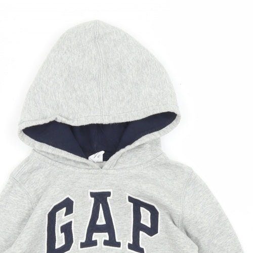 Gap Boys Grey  Cotton Pullover Hoodie Size 2 Years