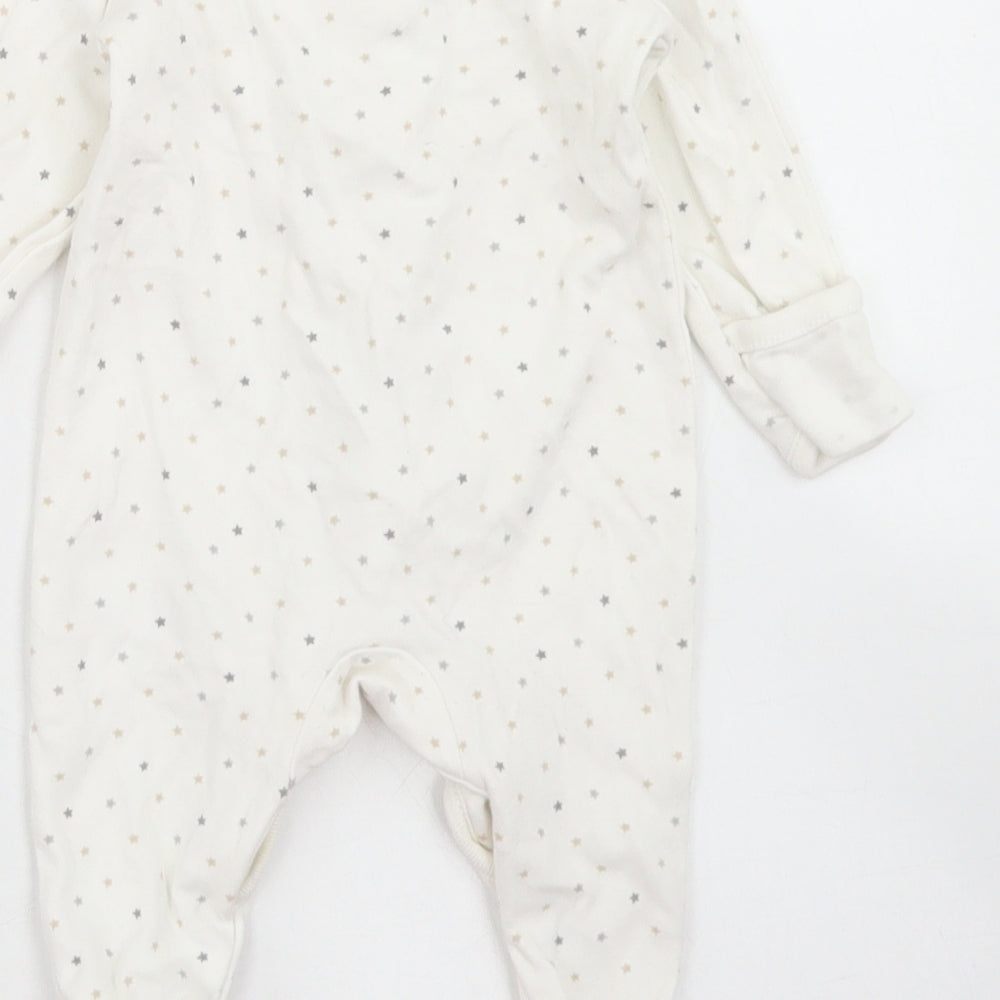 George Girls White Polka Dot Cotton Babygrow One-Piece Size 0-3 Months  Snap - Winnie the Pooh