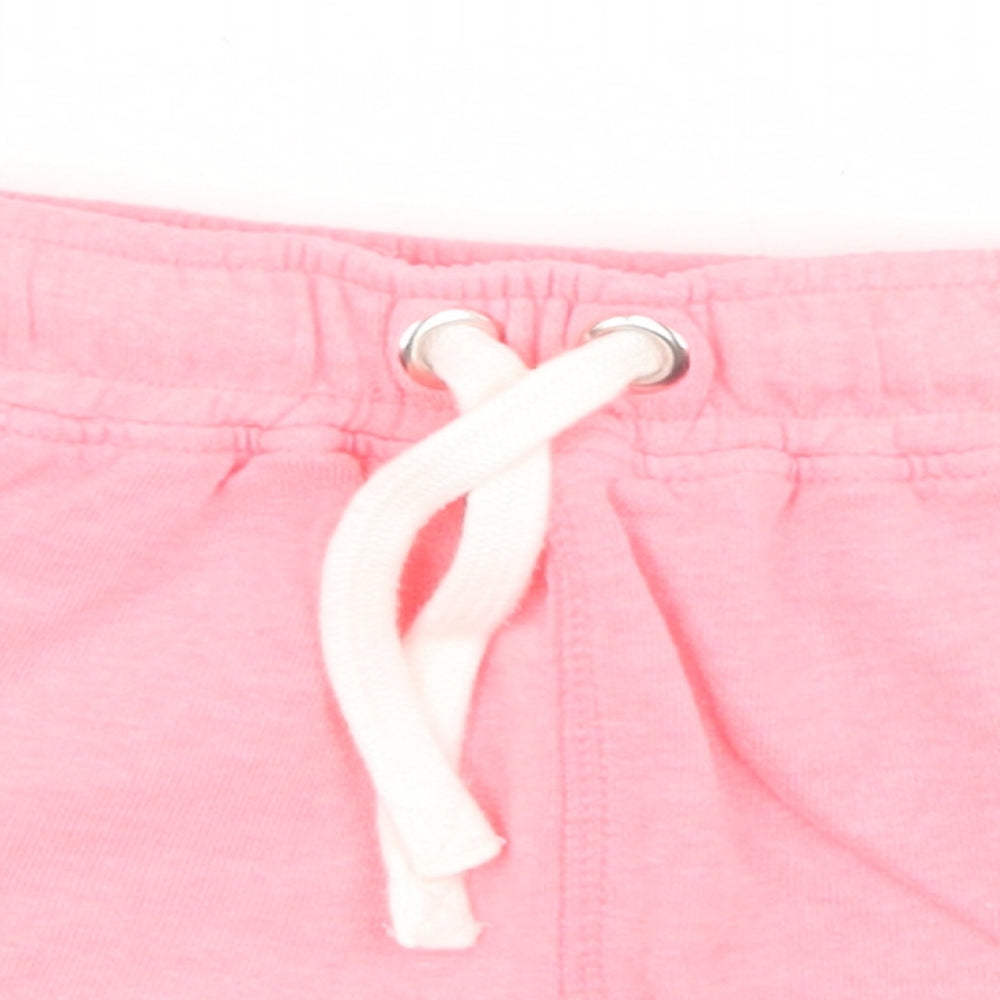 NEXT Girls Pink  Cotton Cropped Trousers Size 18-24 Months  Drawstring - Shorts