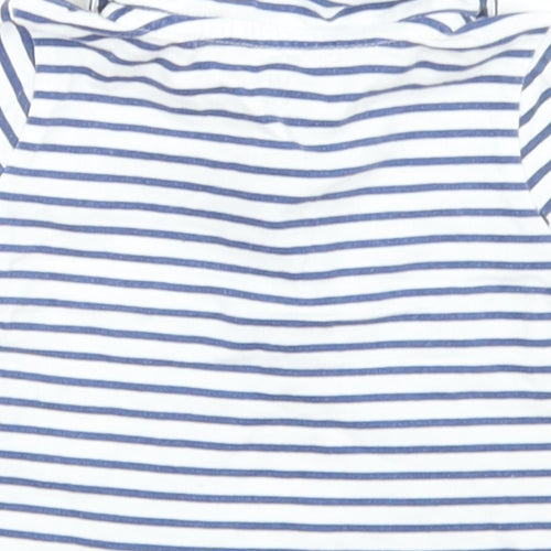 ZY Boys Blue Striped Polyester Basic Polo Size 0-3 Months Collared Button