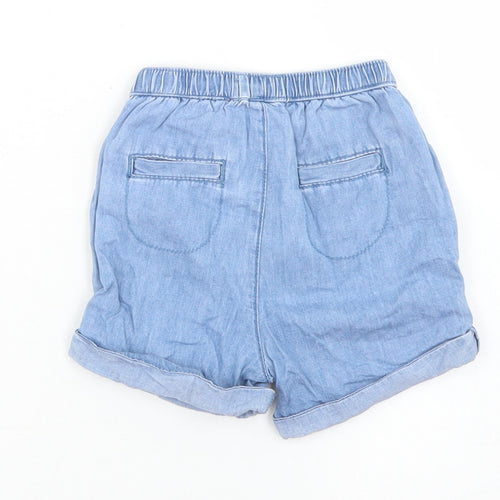 ZY Girls Blue  Cotton Cropped Jeans Size 0-3 Months