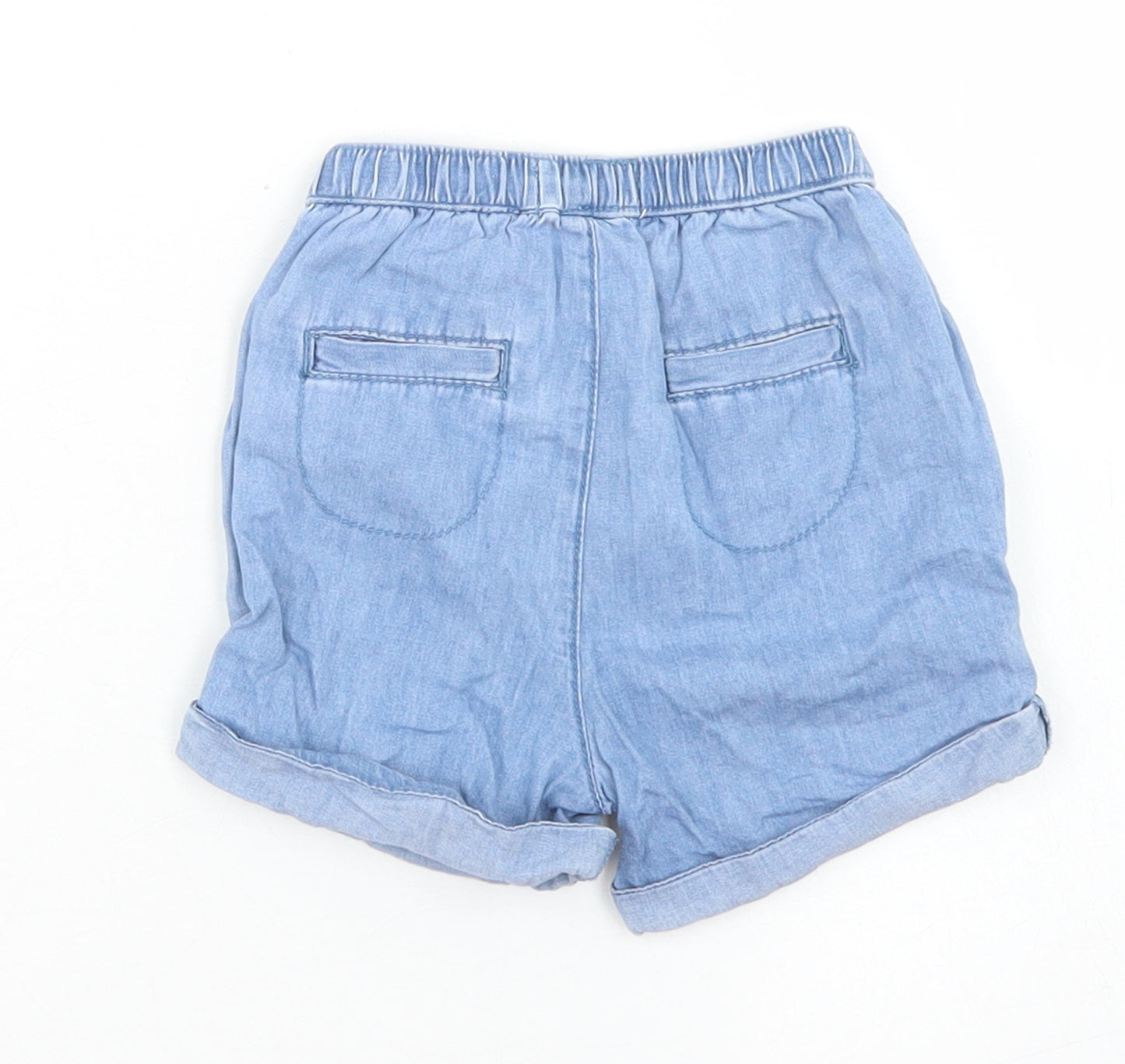 ZY Girls Blue  Cotton Cropped Jeans Size 0-3 Months