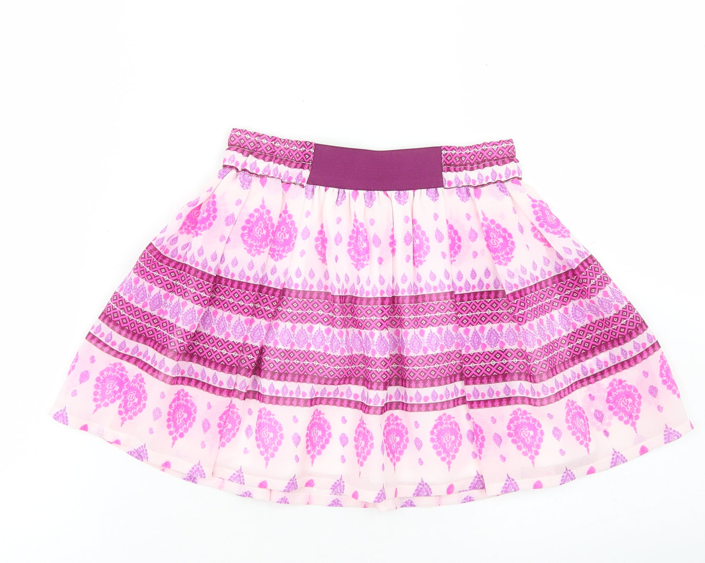 Young Dimension Girls Pink Batik Polyester Flare Skirt Size 3-4 Years  Regular