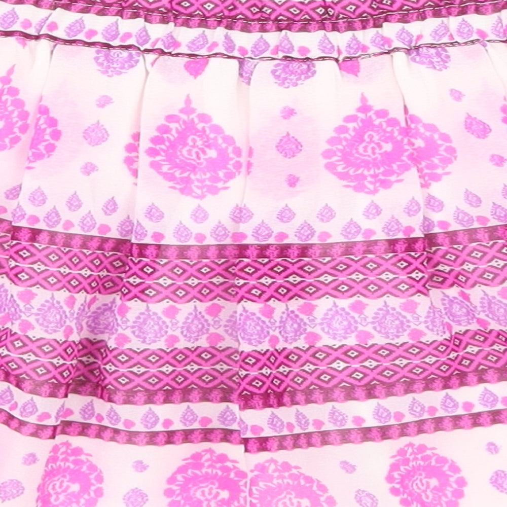 Young Dimension Girls Pink Batik Polyester Flare Skirt Size 3-4 Years  Regular