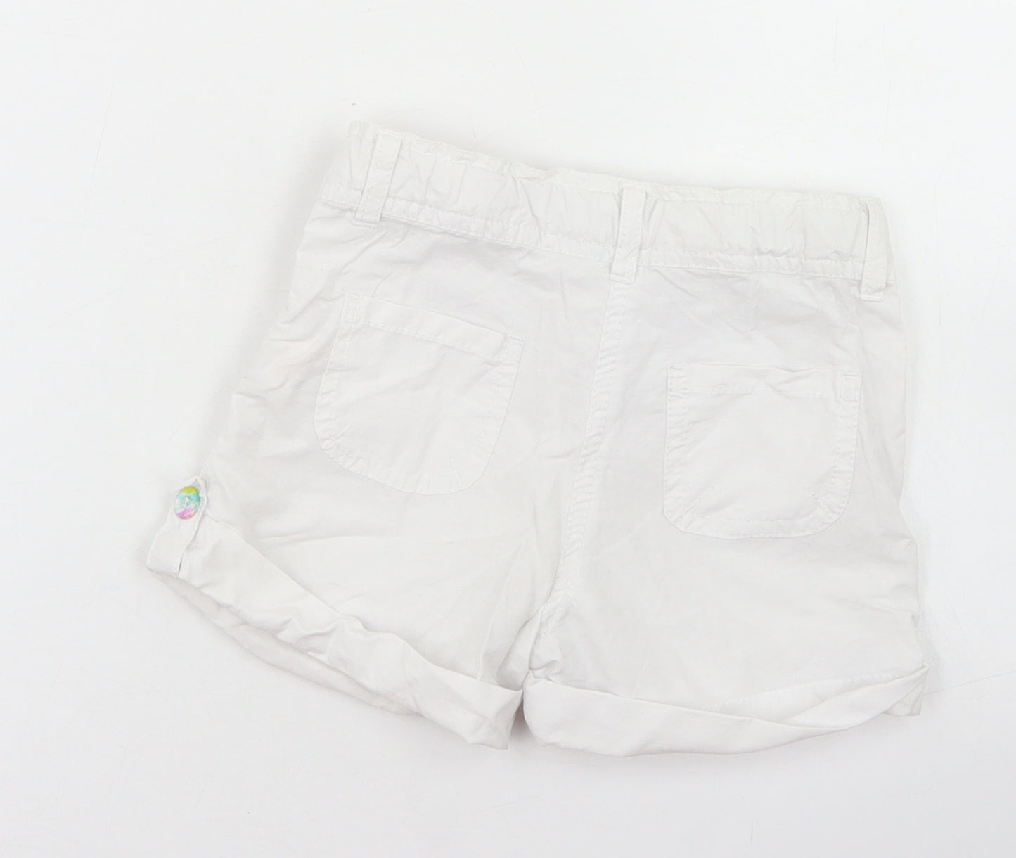 Girl2Girl Girls White  Cotton Cargo Shorts Size 4-5 Years  Regular
