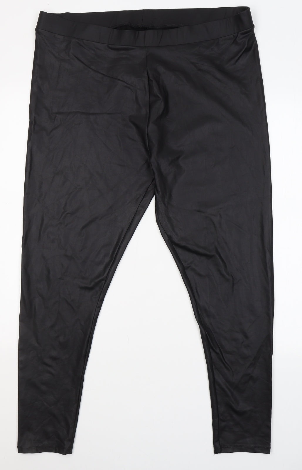 Primark Womens Black  Polyester Jegging Leggings Size XL L26.5 in   - Faux leather