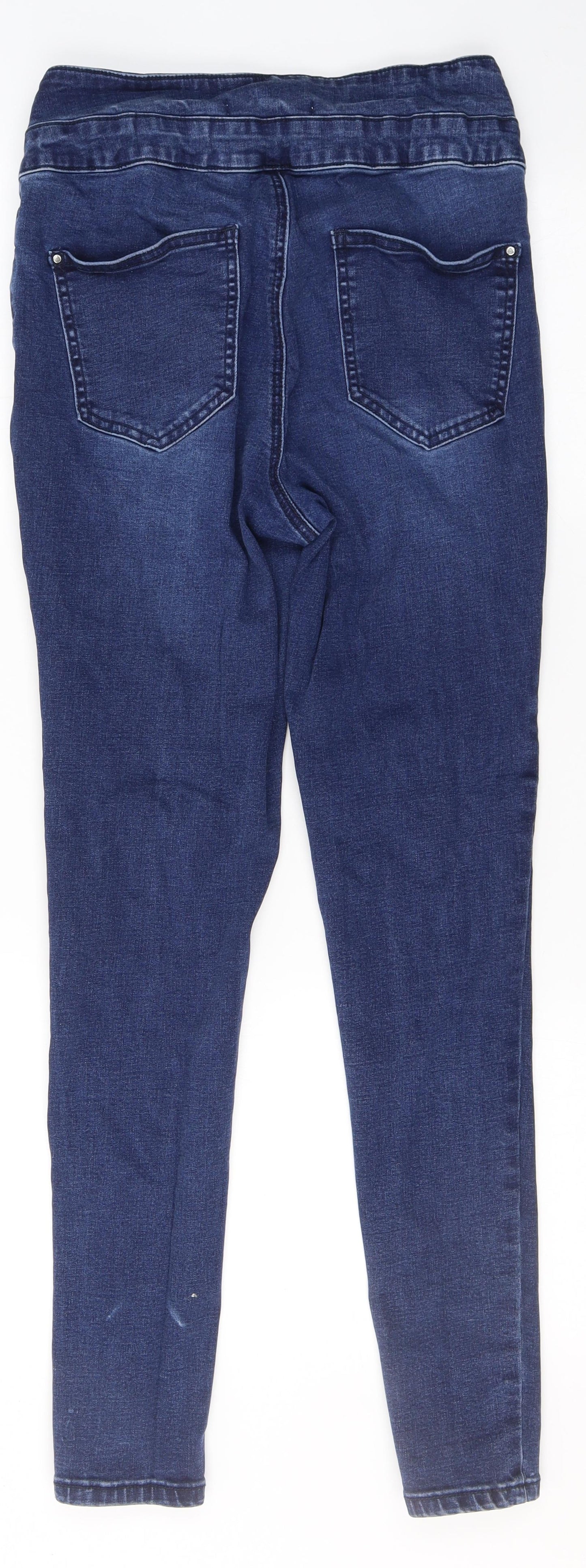 Very Womens Blue  Cotton Jegging Jeans Size 12 L29 in Regular Button