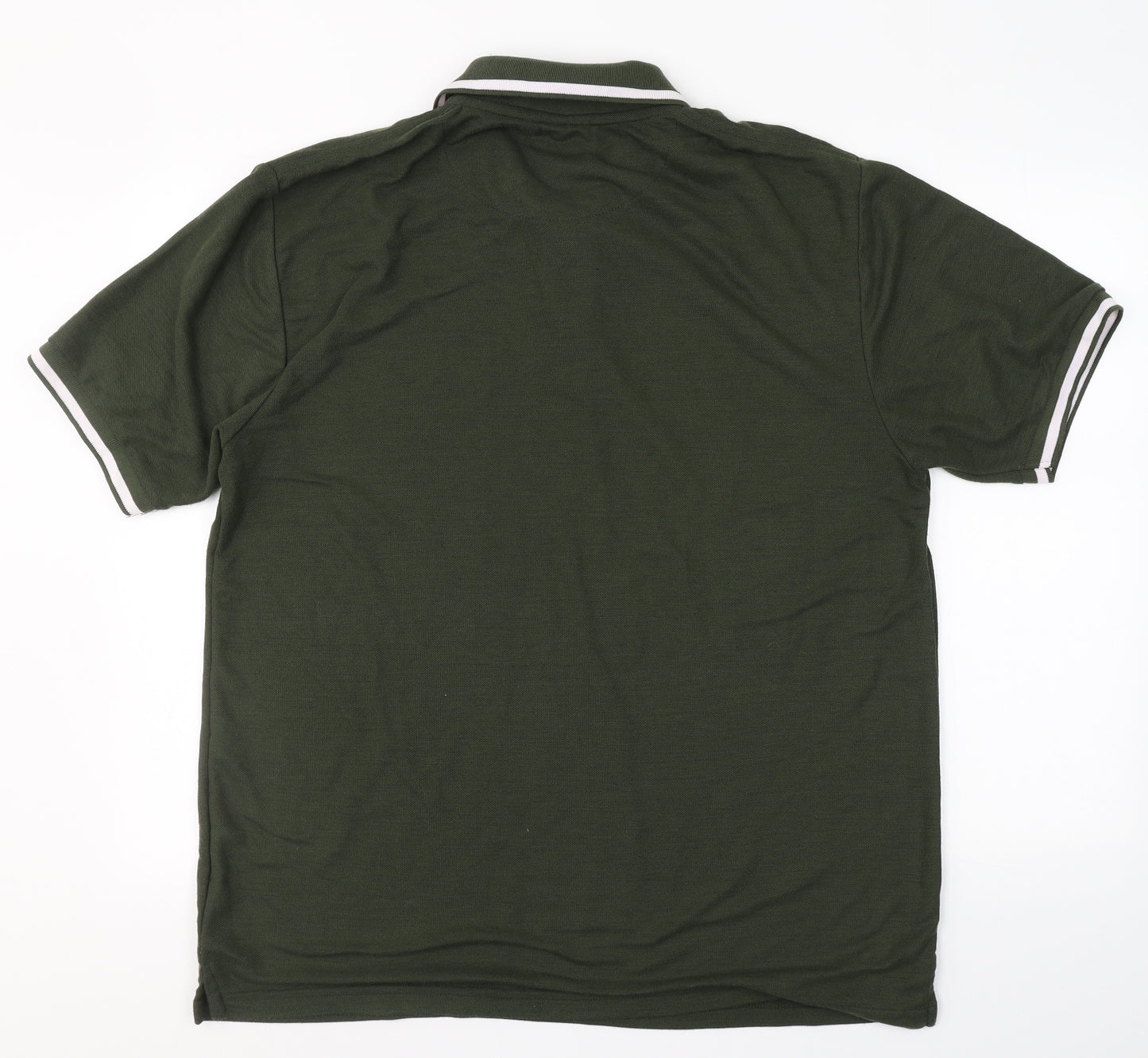 River Road Mens Green  Polyester  T-Shirt Size Big 2X Collared