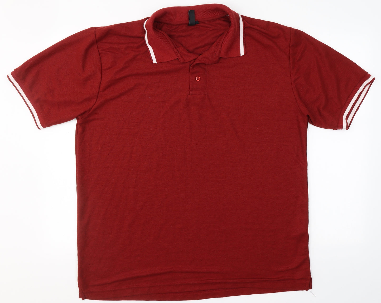 River Road Mens Red  Polyester  Polo Size Big 2X Collared