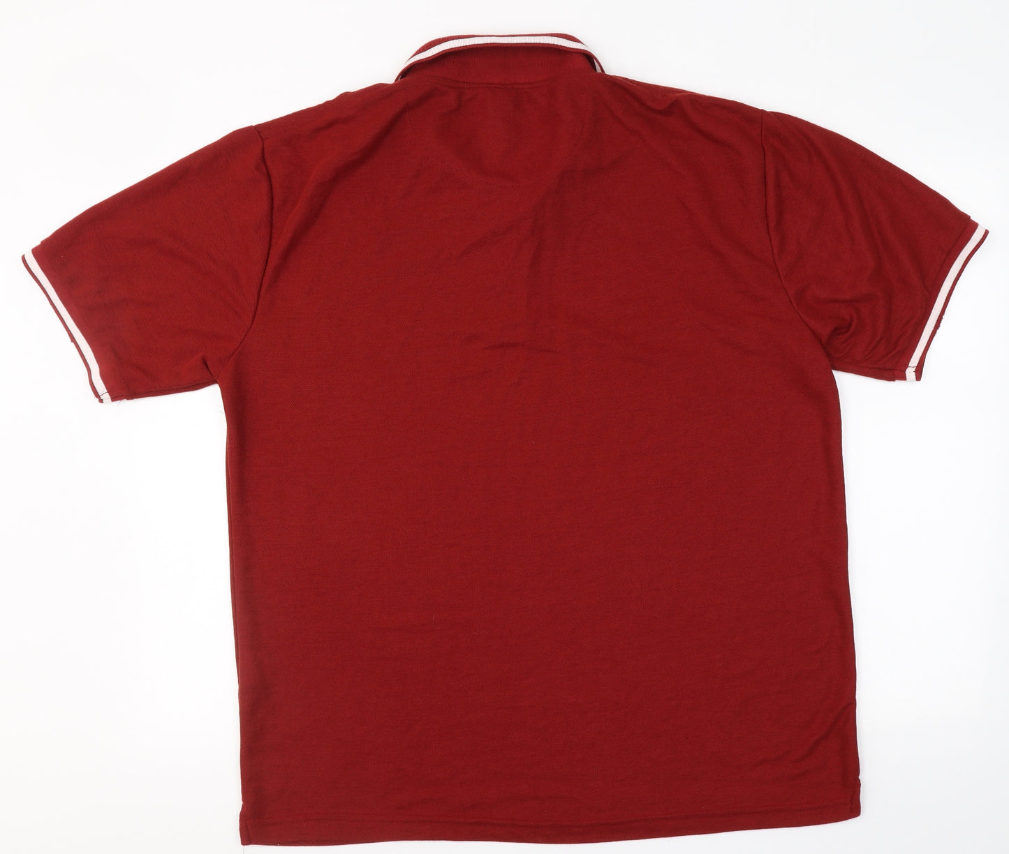 River Road Mens Red  Polyester  Polo Size Big 2X Collared