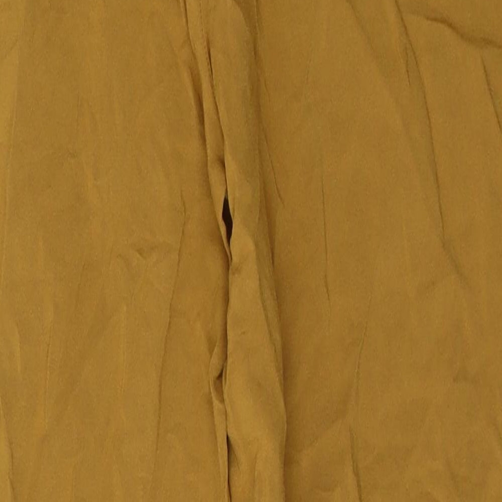 Primark Womens Yellow  Viscose Trousers  Size 10 L24 in Regular