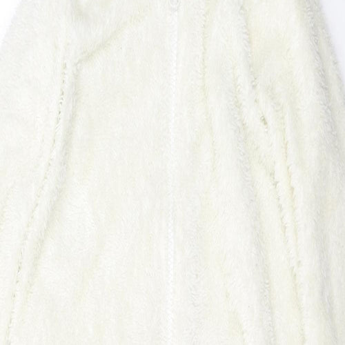 IUPILU Girls White Solid Polyester Top One Piece Size 4 Years  Zip - teddy bear