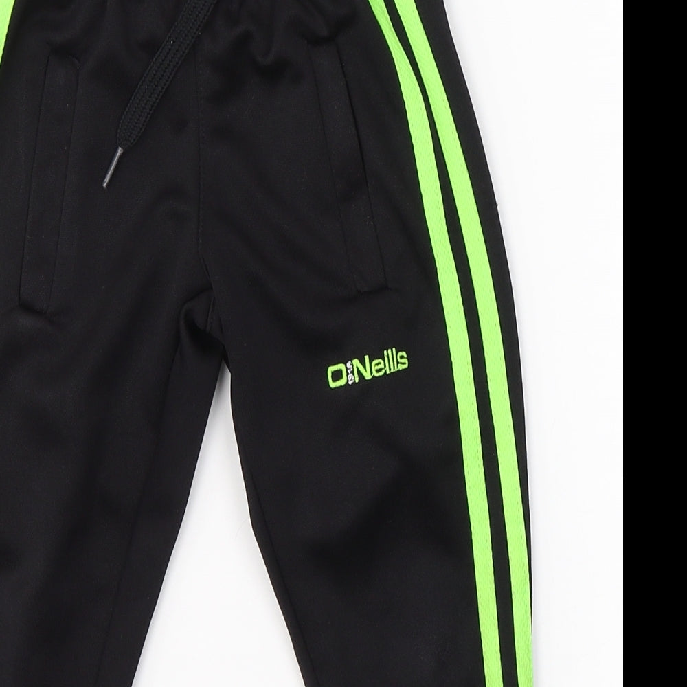 Oneills Boys Black  Polyester Jogger Trousers Size 3-4 Years  Regular