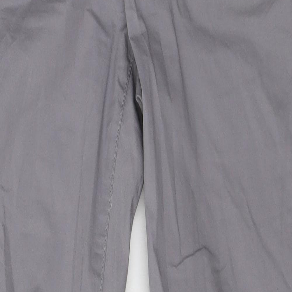 Preworn Womens Grey  Polyester Trousers  Size 8 L29 in Regular Button