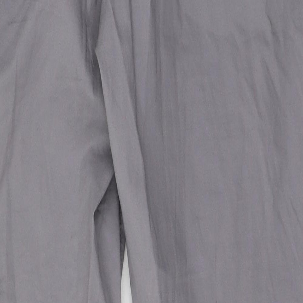 Preworn Womens Grey  Polyester Trousers  Size 8 L29 in Regular Button