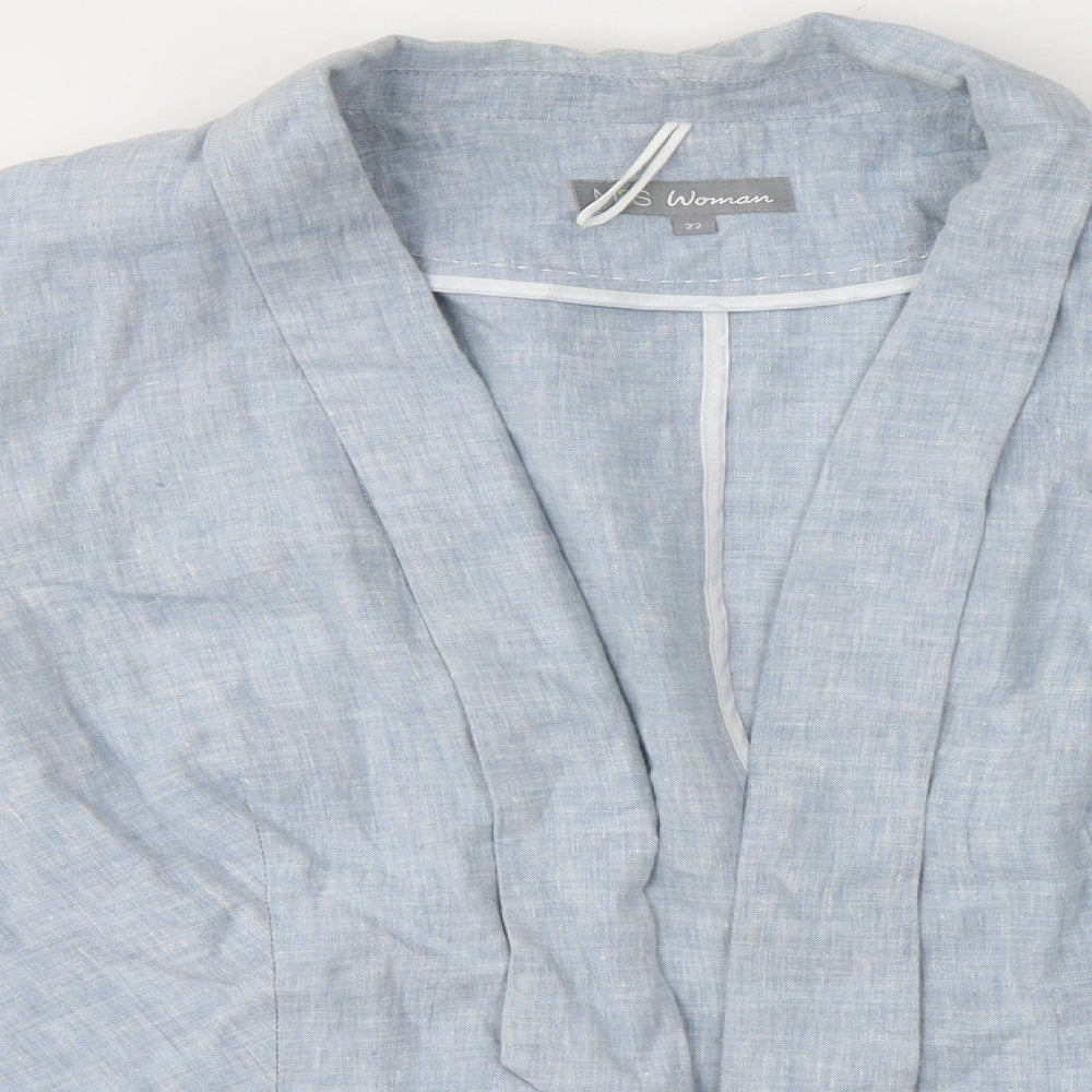 Marks and Spencer Womens Blue   Jacket Coatigan Size 22