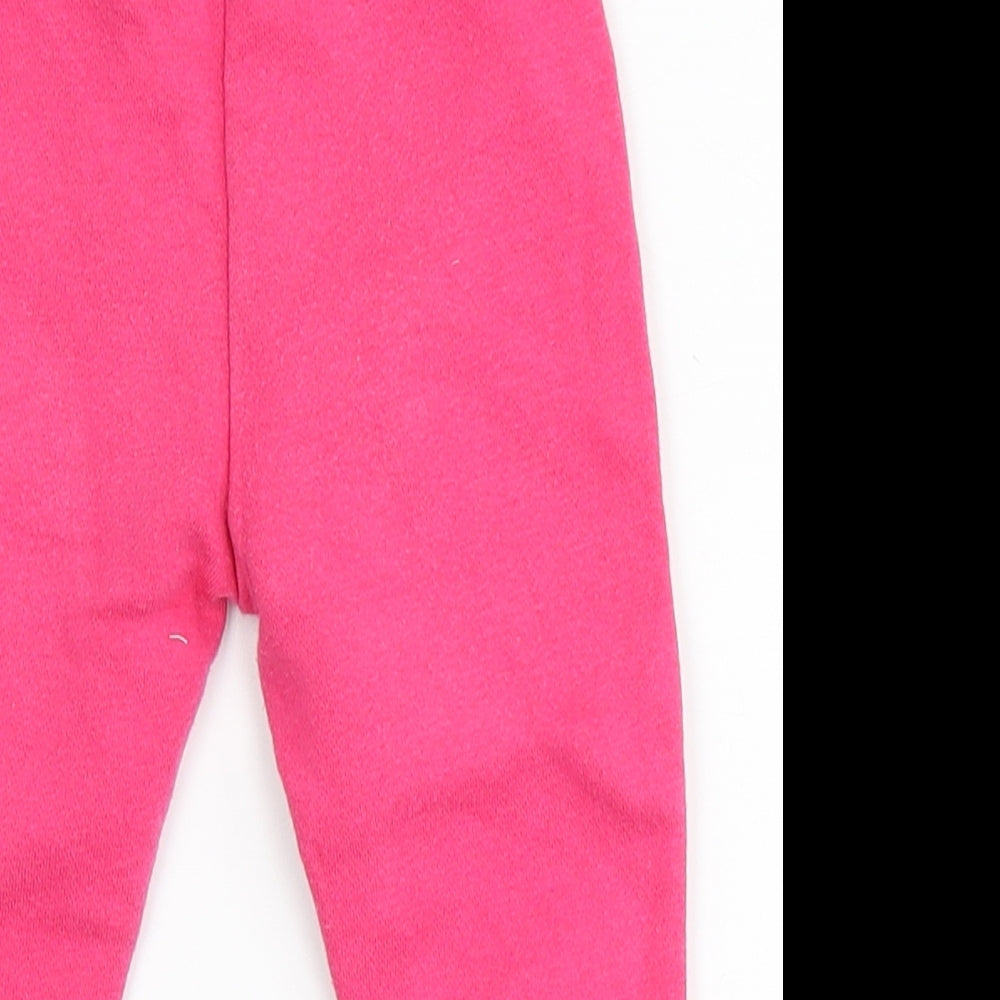Gap Girls Pink  Cotton Jogger Trousers Size 12-18 Months