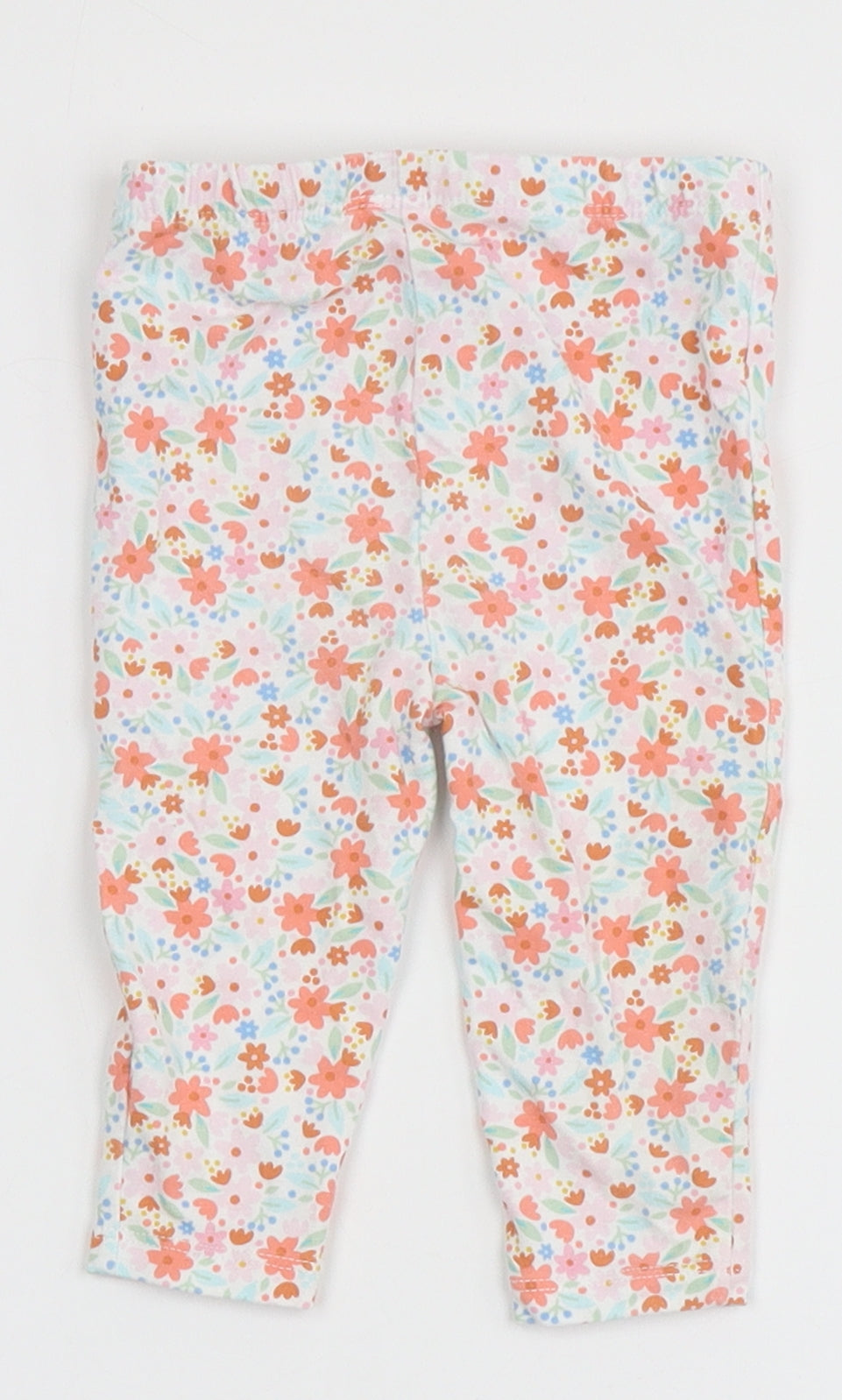 TU Girls Multicoloured Floral Cotton Jogger Leggings Size 6-9 Months