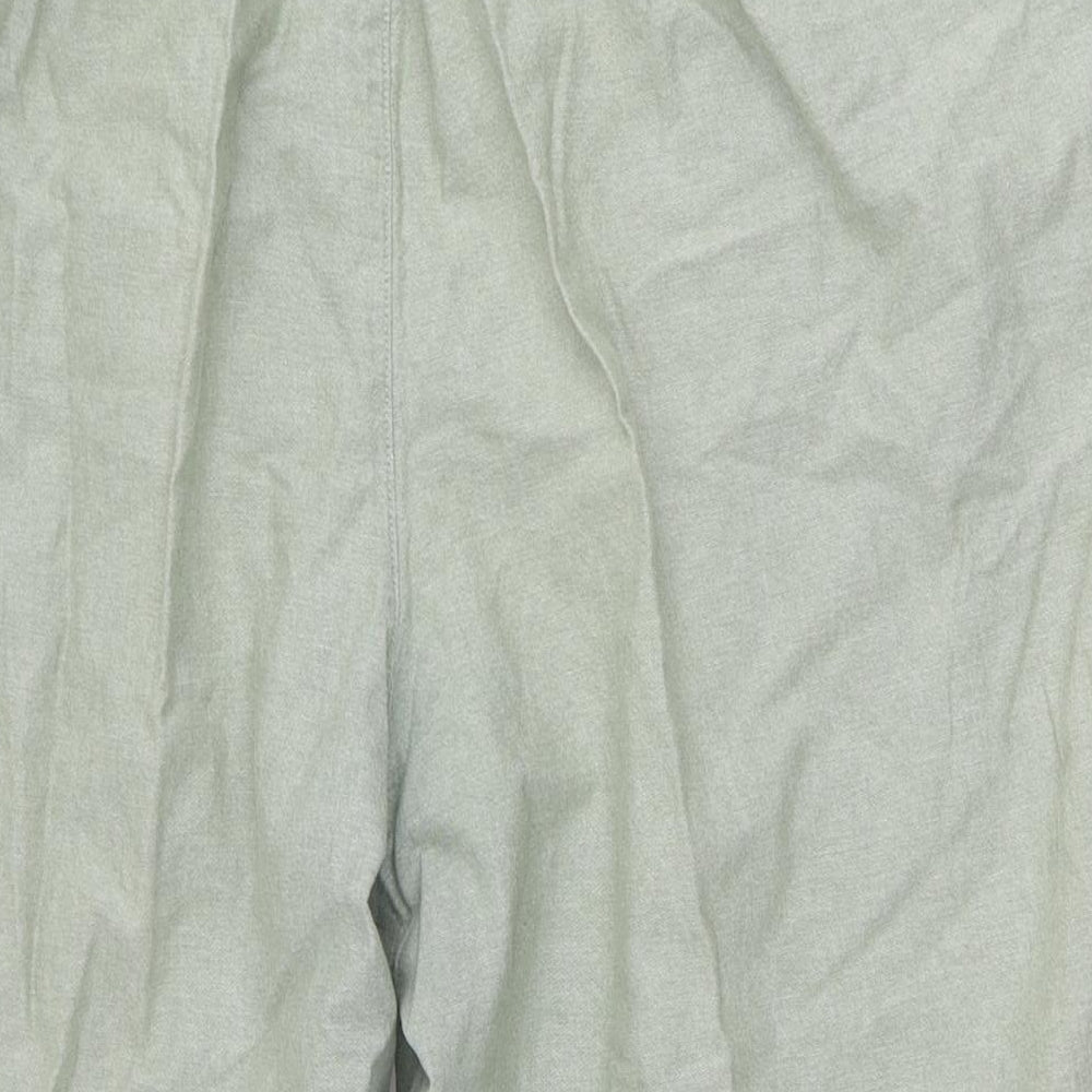 Isle Womens Green  Cotton Capri Trousers Size 20 L20 in Regular