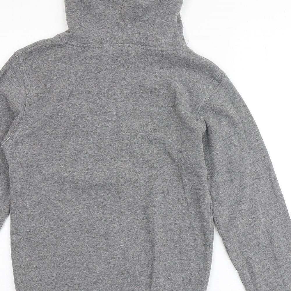 Animal Womens Grey  Cotton Pullover Hoodie Size 8