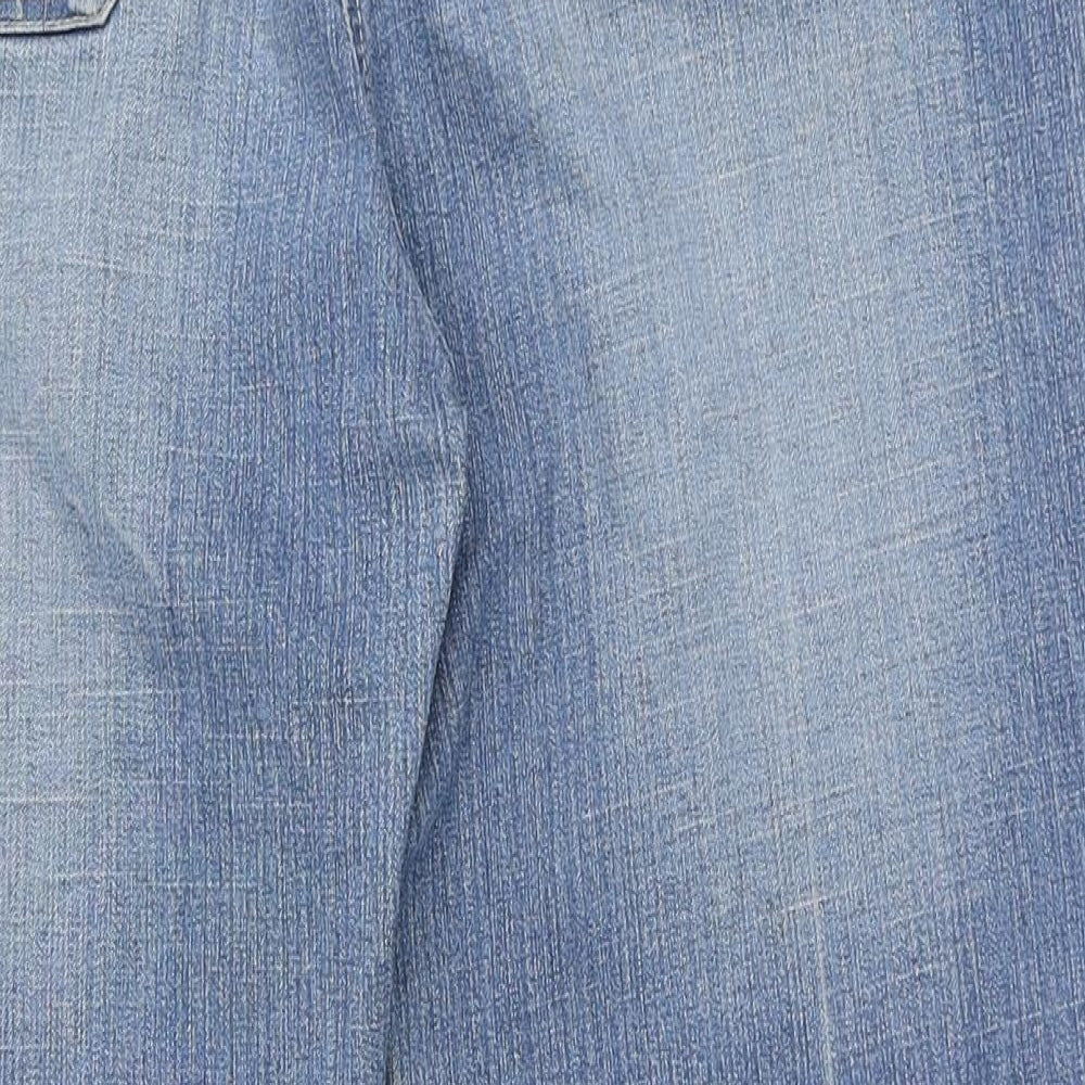 Wallis Womens Blue  Cotton Capri Jeans Size 12 L22 in Regular