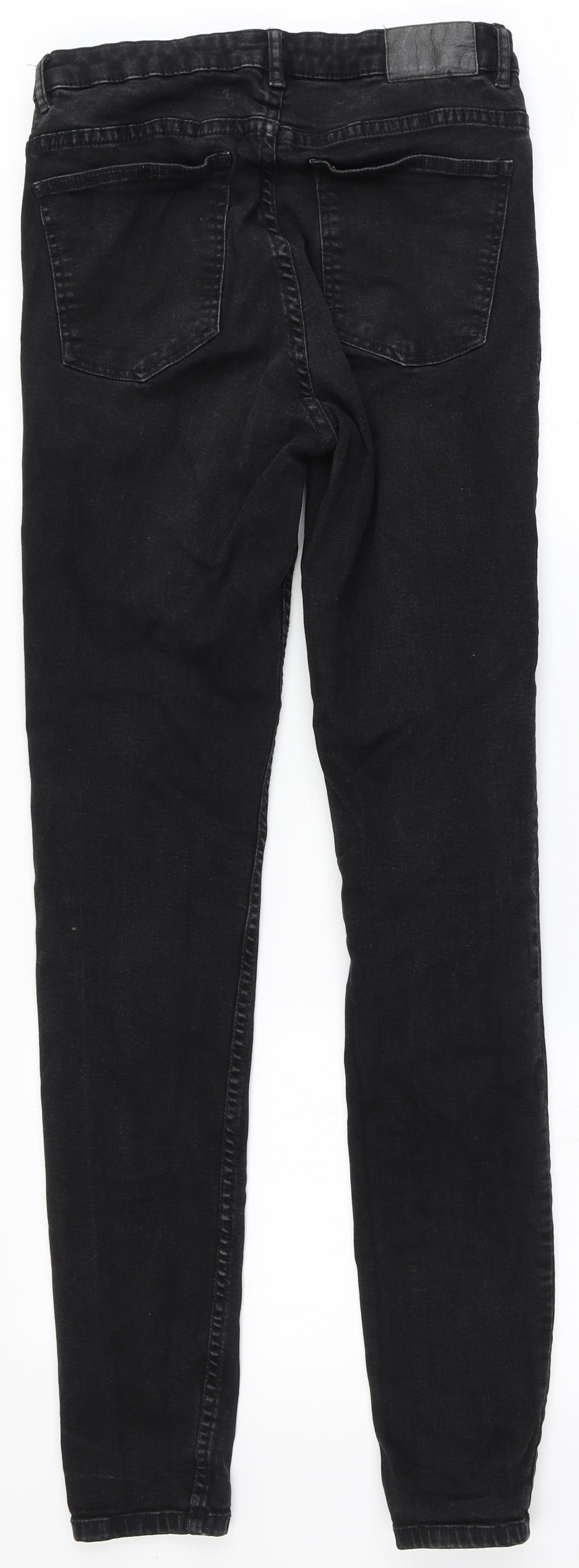 Zara Womens Black  Cotton Skinny Jeans Size 12 L30 in Regular