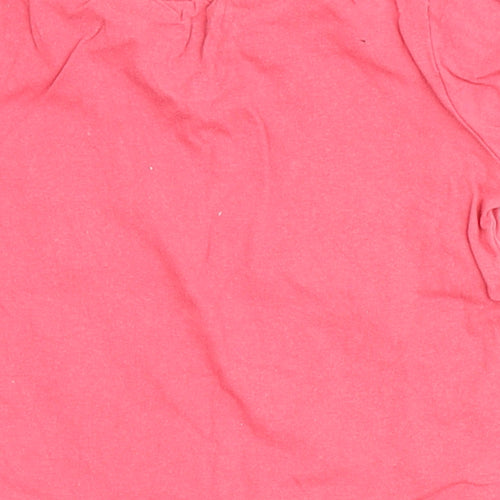 Primark Girls Pink  100% Cotton Basic T-Shirt Size 12-18 Months Round Neck  - Smile