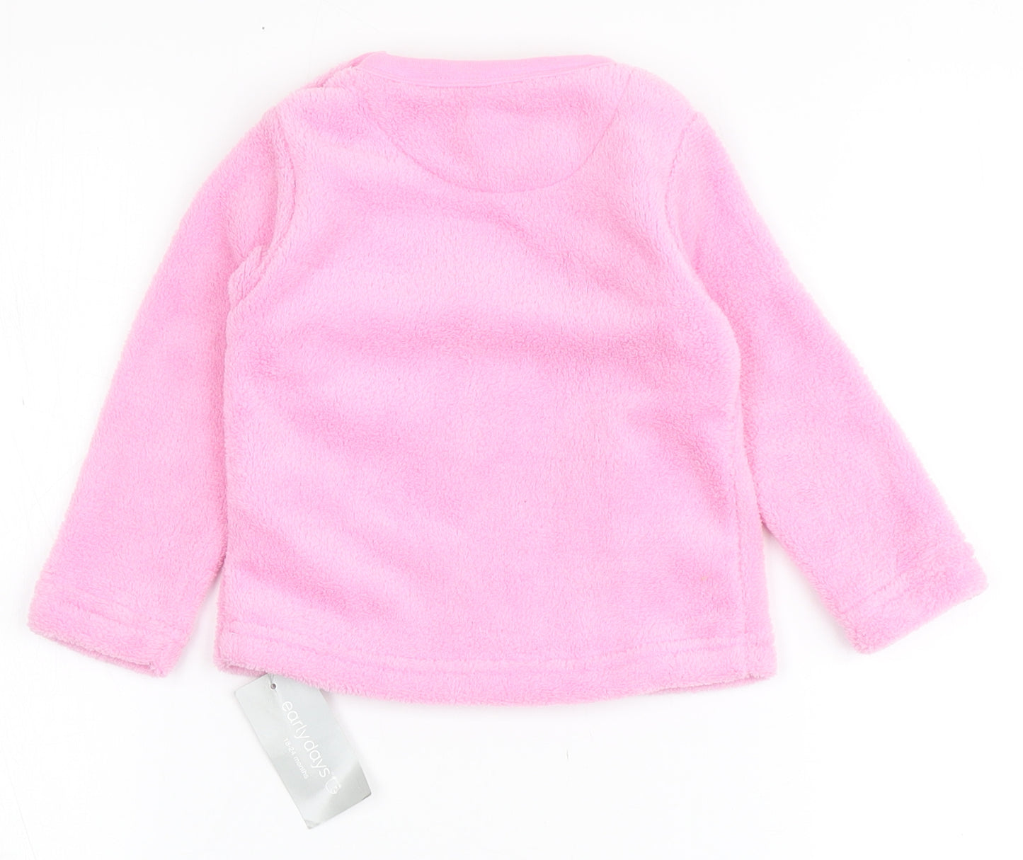 Earlydays Girls Pink Solid 100% Polyester Capri Pyjama Top Size 18-24 Months   - Sherpa, Cat