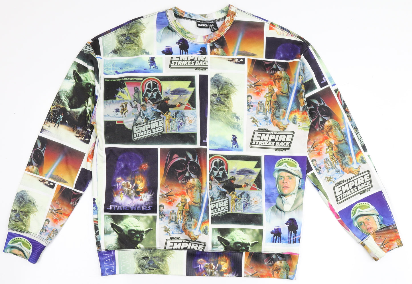 Star Wars Mens Multicoloured  Polyester Pullover Sweatshirt Size S   - Star Wars