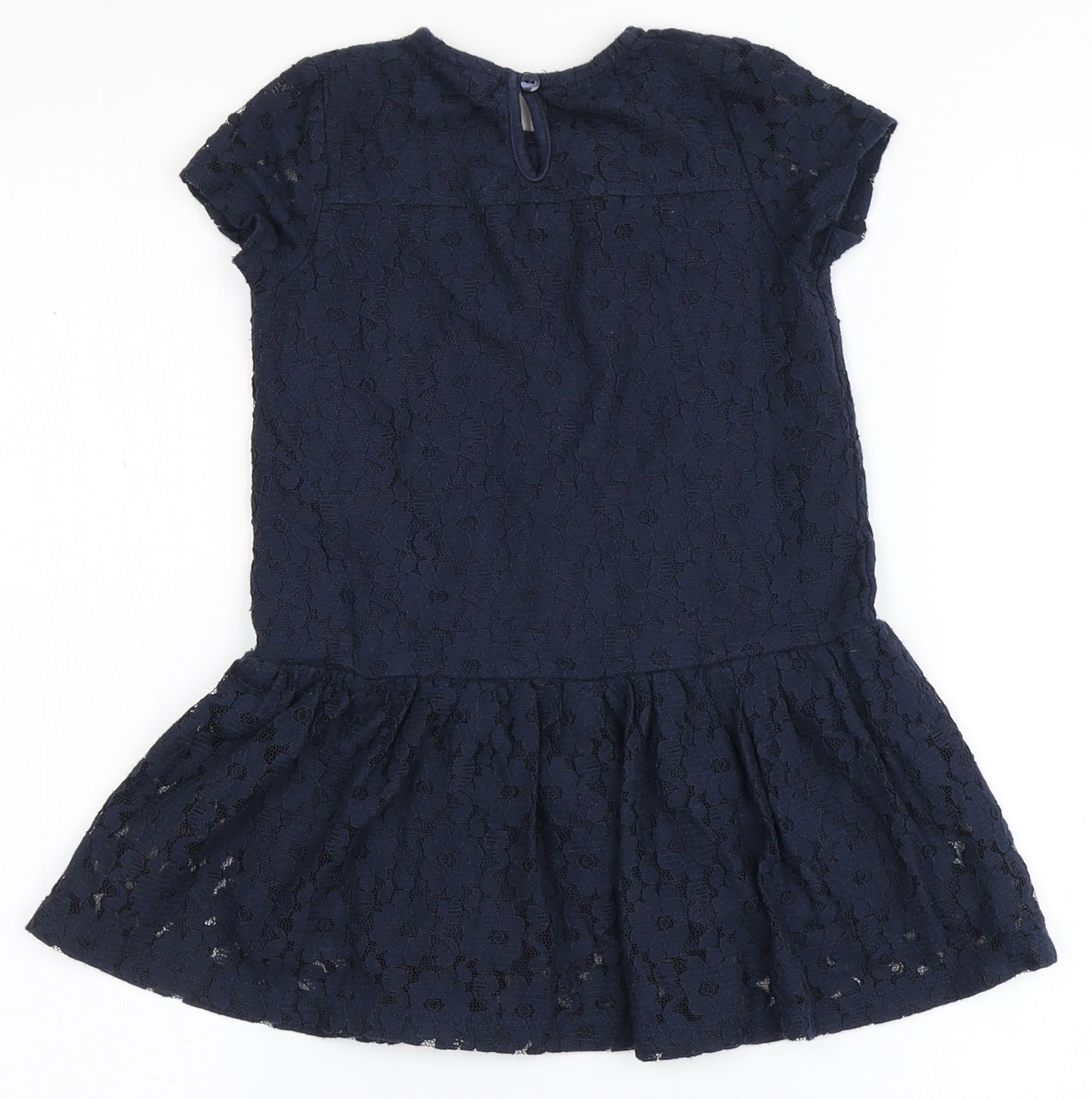 Matalan Girls Blue  Cotton A-Line  Size 5 Years  Round Neck