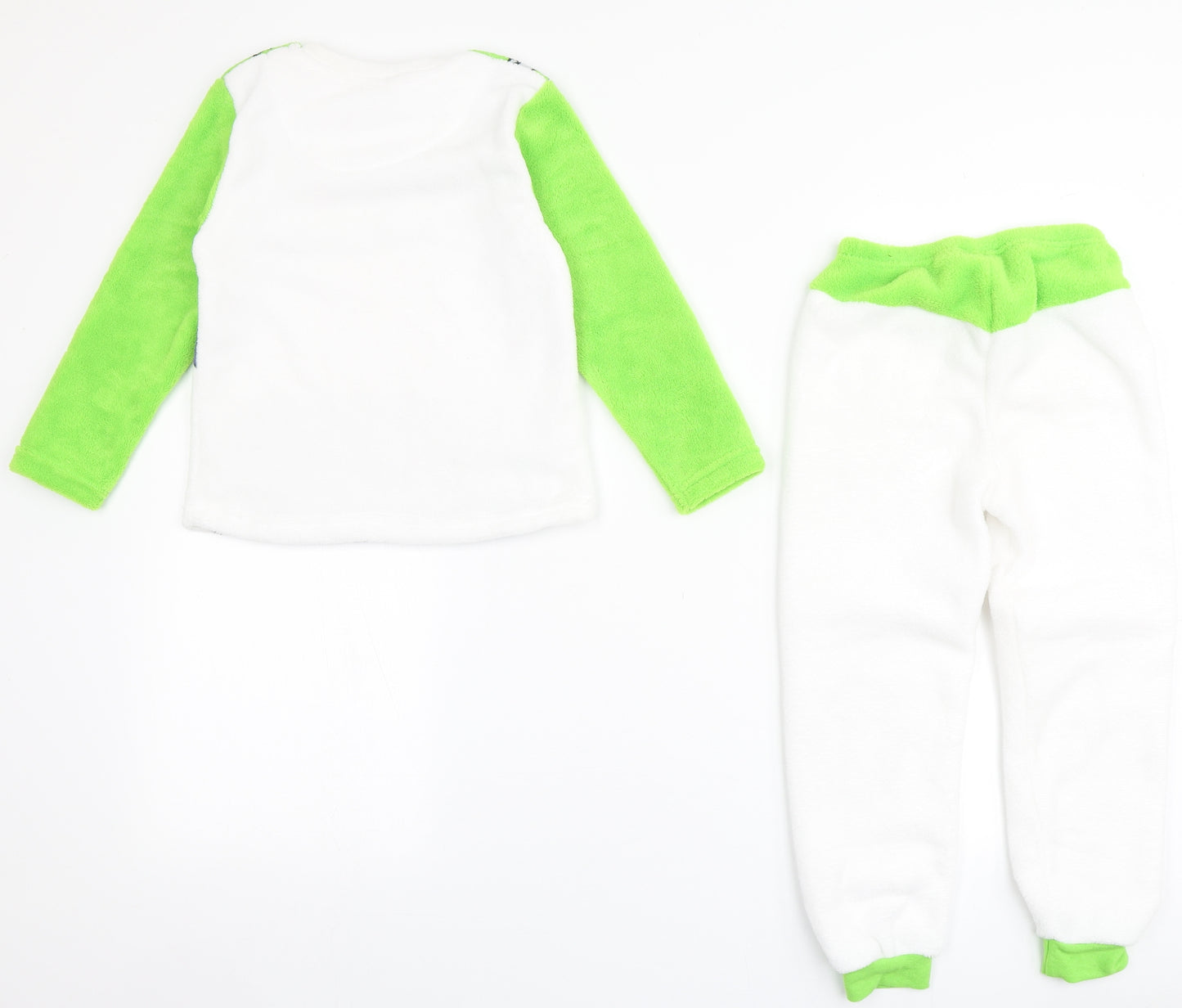 Primark Boys White Solid 100% Polyester  Pyjama Set Size 5-6 Years   - Toy Story, Sherpa