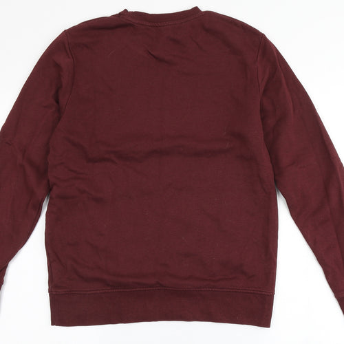 JACK & JONES Mens Red  Cotton Pullover Sweatshirt Size M